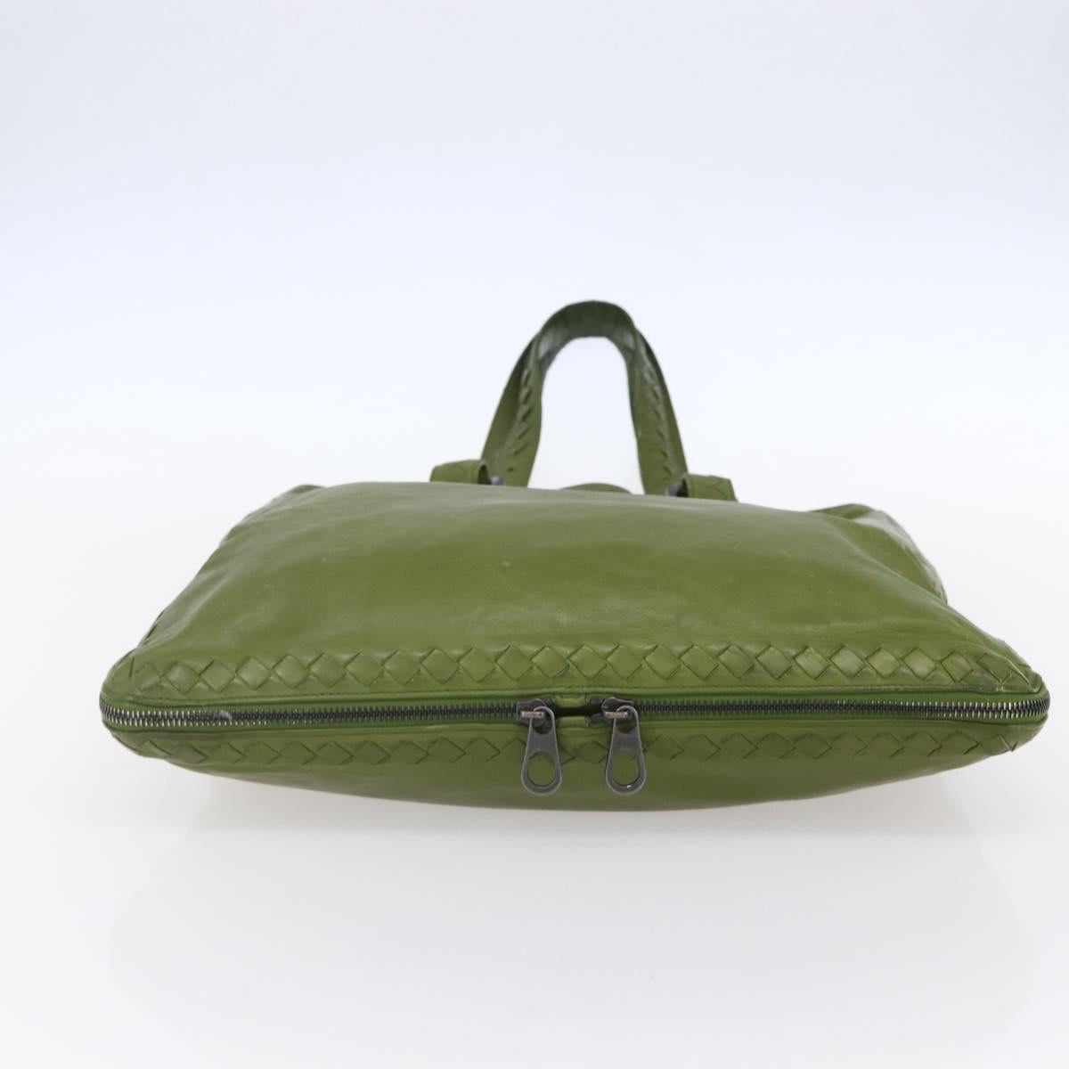 BOTTEGA NVENETA INTRECCIATO Shoulder Bag Leather Green Auth bs30446