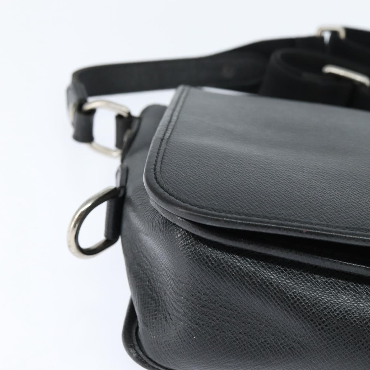 LOUIS VUITTON Taiga Andrei Shoulder Bag Ardoise M32482 LV Auth bs30447