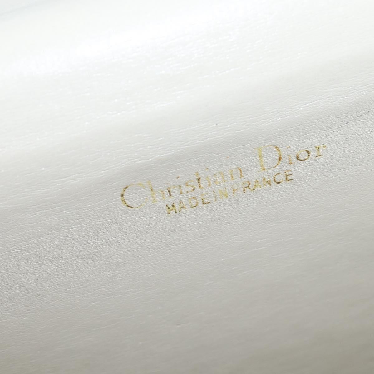 Christian Dior Shoulder Bag Leather Beige Gold Auth bs30458