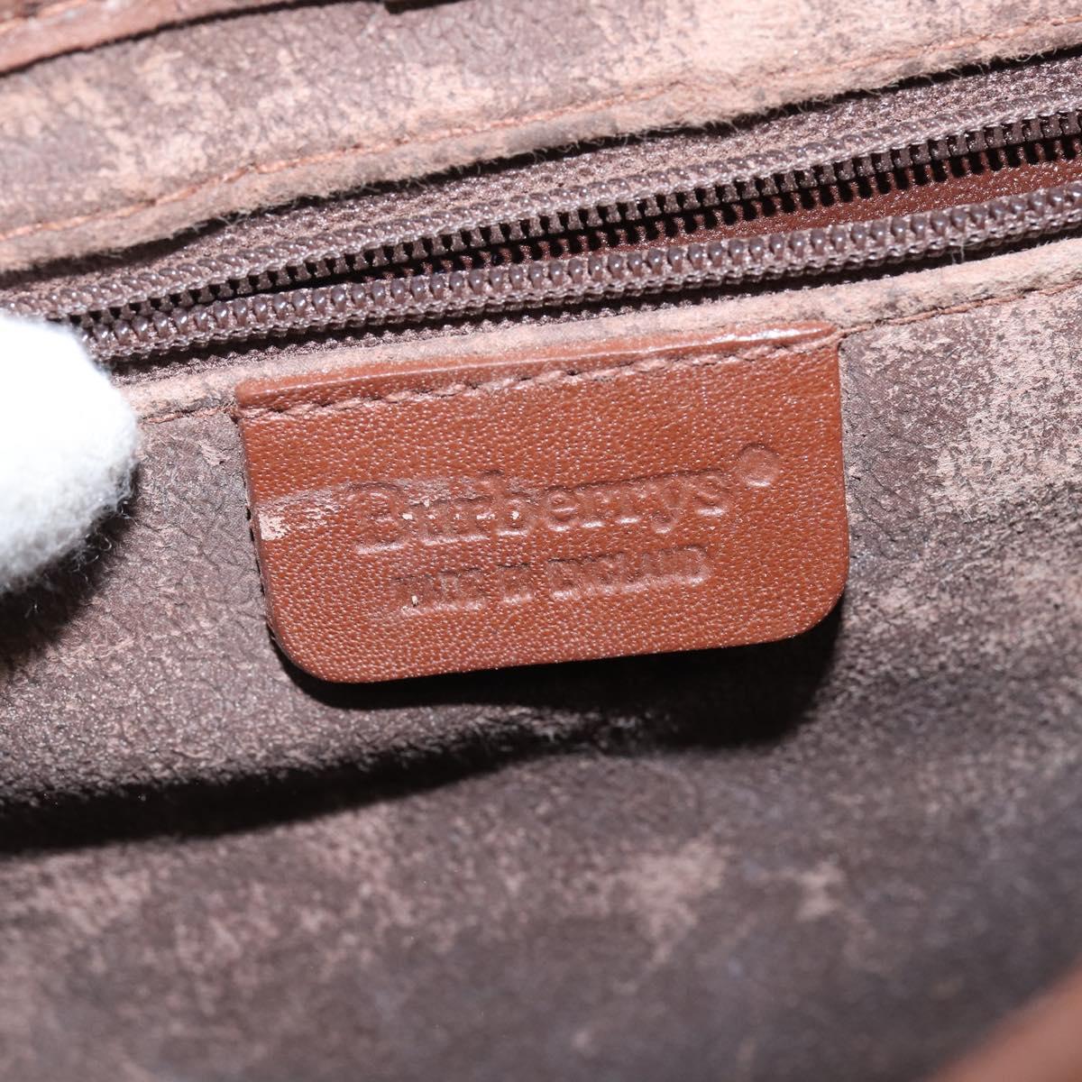 Burberrys Nova Check Shoulder Bag PVC Beige Gold Auth bs30473