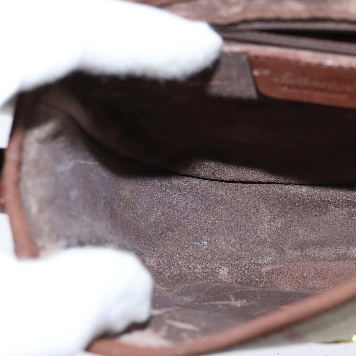 Burberrys Nova Check Shoulder Bag PVC Beige Gold Auth bs30473