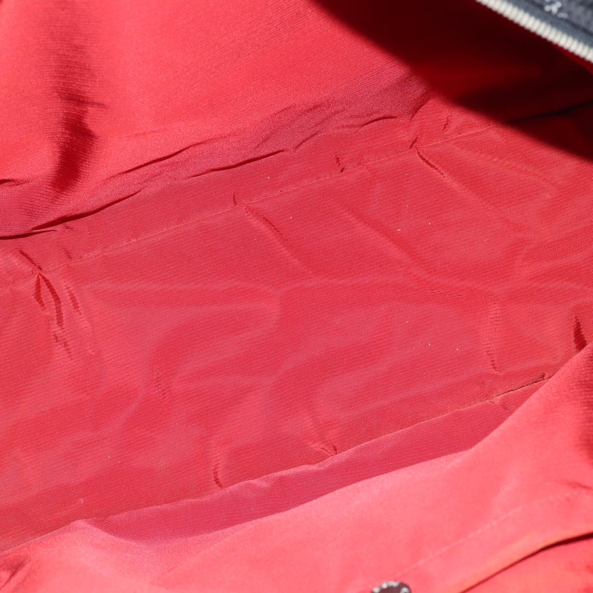 CHANEL Travel Line Boston Bag Nylon Black Silver CC Auth bs30483