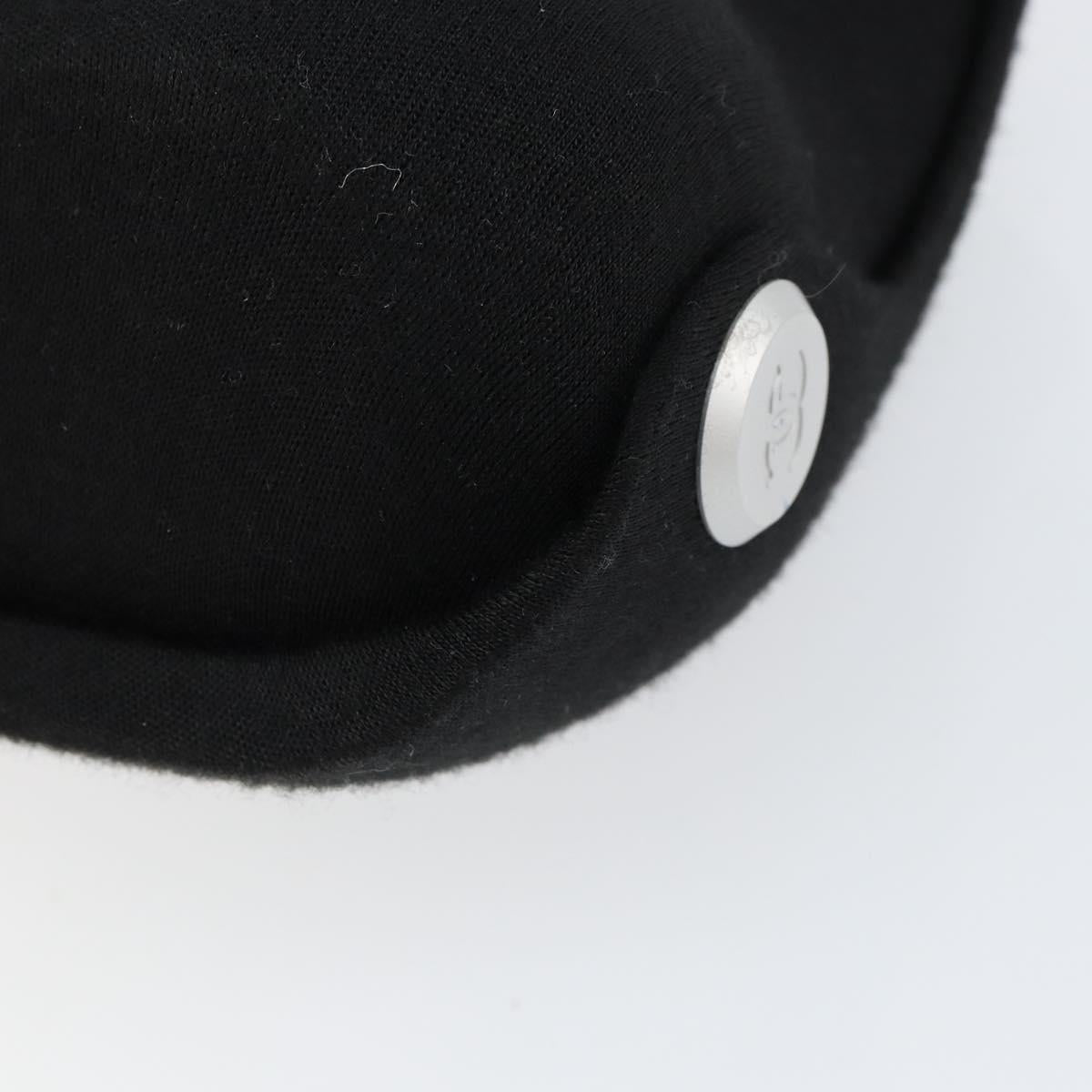 CHANEL Hip bag Shoulder Bag Cotton Black CC Auth bs30491