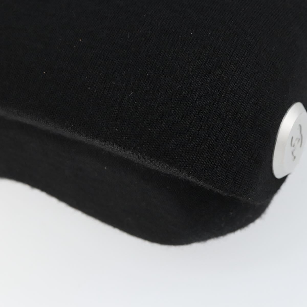 CHANEL Hip bag Shoulder Bag Cotton Black CC Auth bs30491