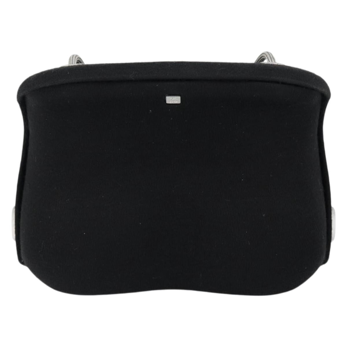 CHANEL Hip bag Shoulder Bag Cotton Black CC Auth bs30491