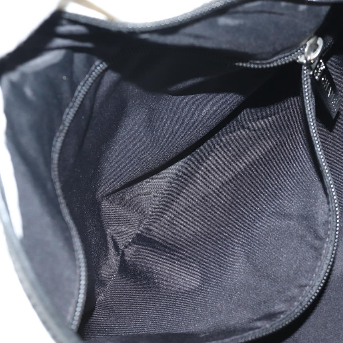 CHANEL Sports Line Shoulder Bag Nylon White Silver CC Auth bs30493