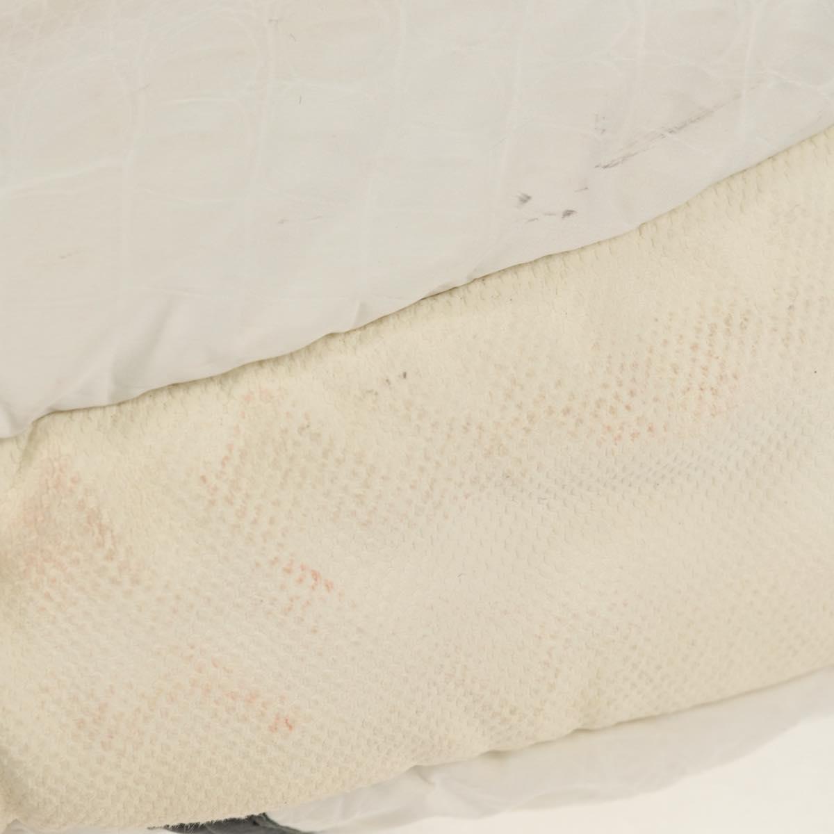 CHANEL Sports Line Shoulder Bag Nylon White Silver CC Auth bs30493