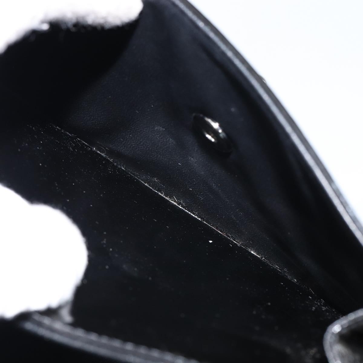 CHANEL Flap Chain Shoulder Bag Patent leather Black Silver CC Auth bs30494