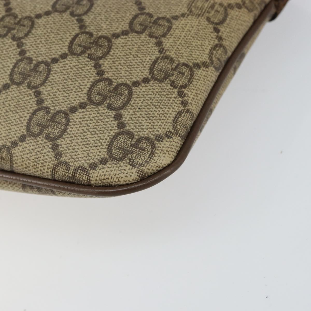 GUCCI GG Supreme Web Sherry Line Bag PVC Beige Gold 904 02 047 Auth bs30496