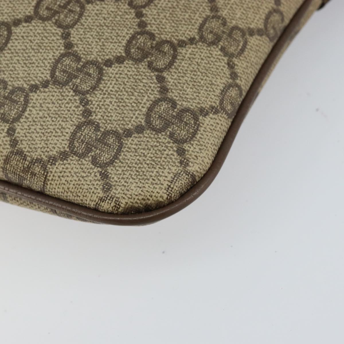 GUCCI GG Supreme Web Sherry Line Bag PVC Beige Gold 904 02 047 Auth bs30496