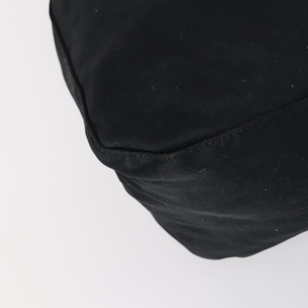 FENDI Shoulder Bag Nylon Black Gold Silver Auth bs30502