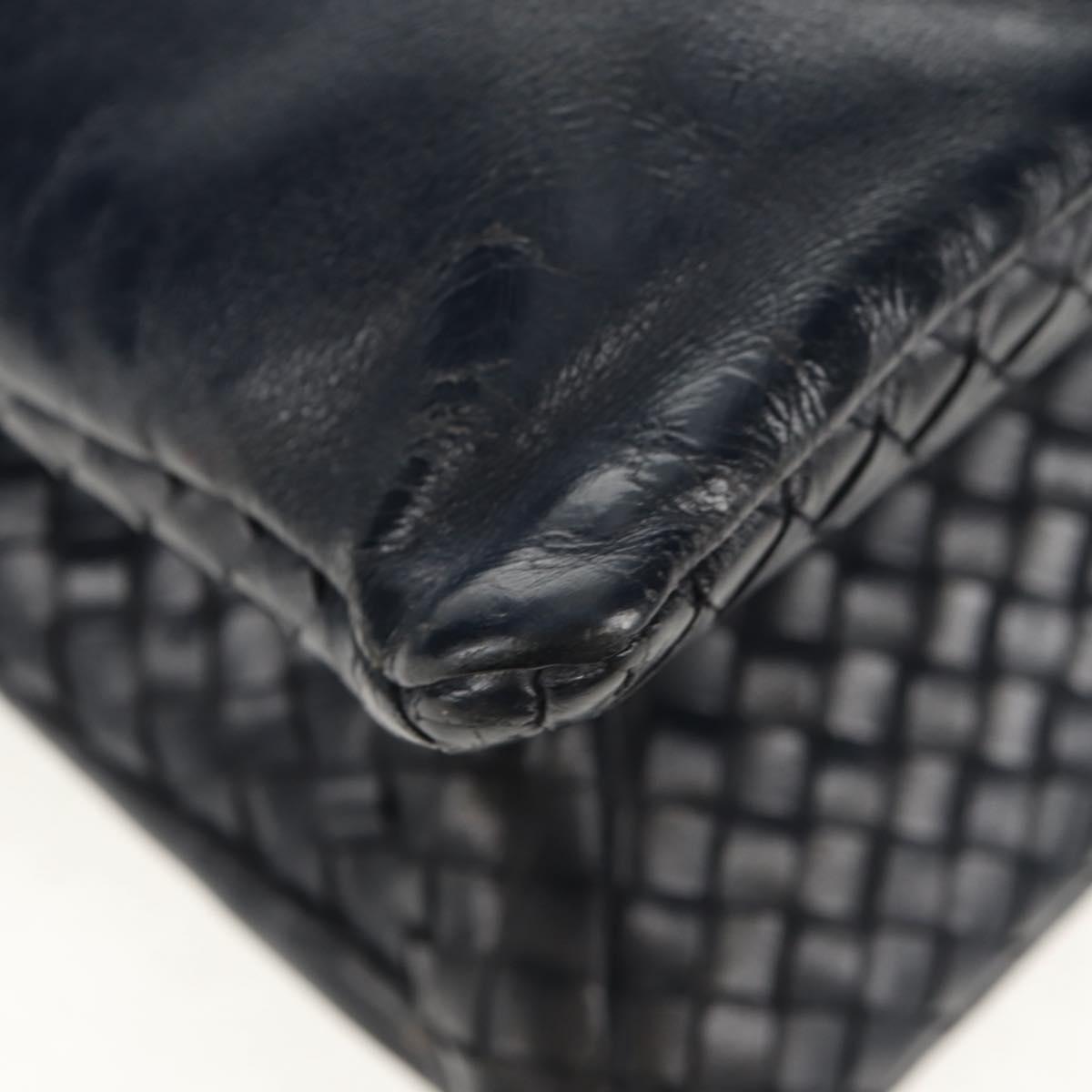 BOTTEGA VENETA INTRECCIATO Shoulder Bag Leather Navy Auth bs30505