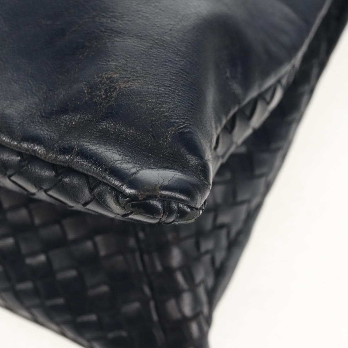 BOTTEGA VENETA INTRECCIATO Shoulder Bag Leather Navy Auth bs30505
