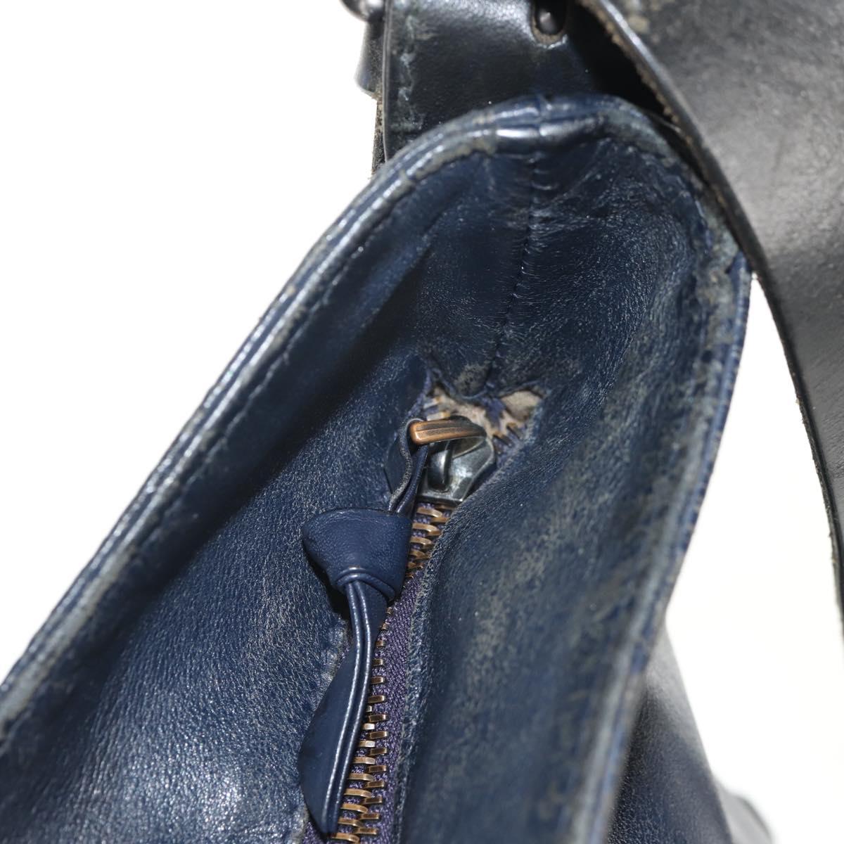 BOTTEGA VENETA INTRECCIATO Shoulder Bag Leather Navy Auth bs30505