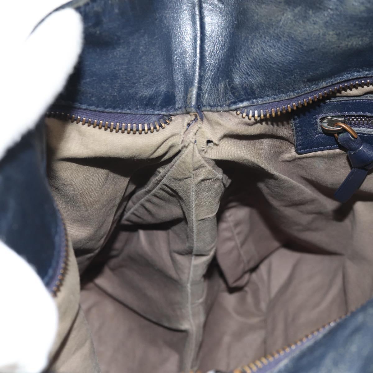 BOTTEGA VENETA INTRECCIATO Shoulder Bag Leather Navy Auth bs30505