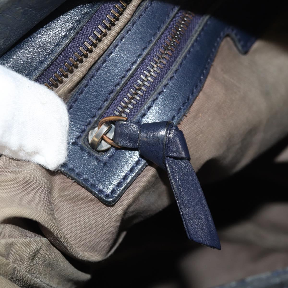 BOTTEGA VENETA INTRECCIATO Shoulder Bag Leather Navy Auth bs30505