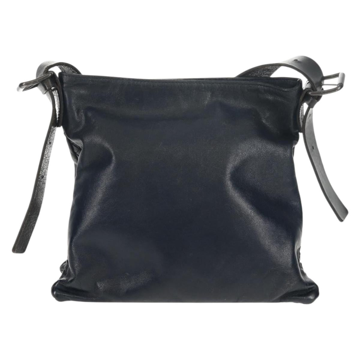 BOTTEGA VENETA INTRECCIATO Shoulder Bag Leather Navy Auth bs30505