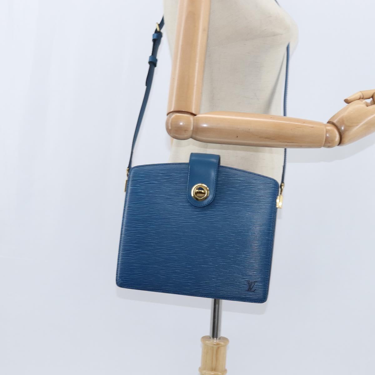 LOUIS VUITTON Epi Capuchin Shoulder Bag Blue M52345 LV Auth bs30516