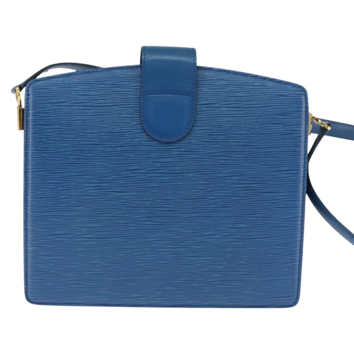 LOUIS VUITTON Epi Capuchin Shoulder Bag Blue M52345 LV Auth bs30516