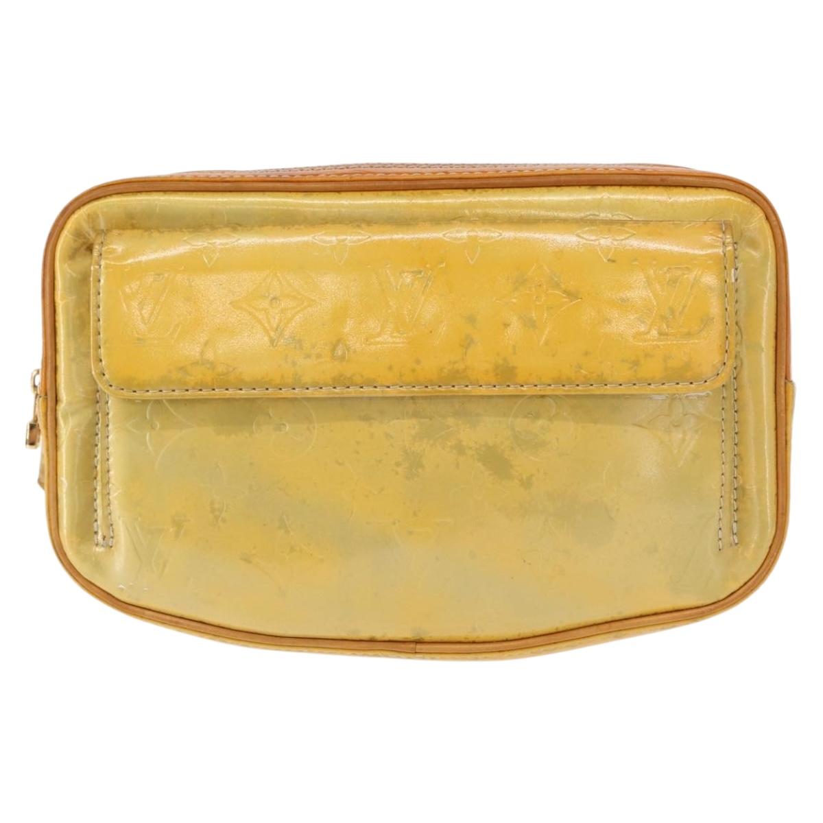 LOUIS VUITTON Monogram Vernis Fulton Waist bag Gris M91041 LV Auth bs30519