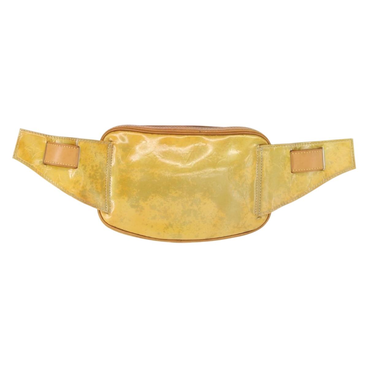 LOUIS VUITTON Monogram Vernis Fulton Waist bag Gris M91041 LV Auth bs30519