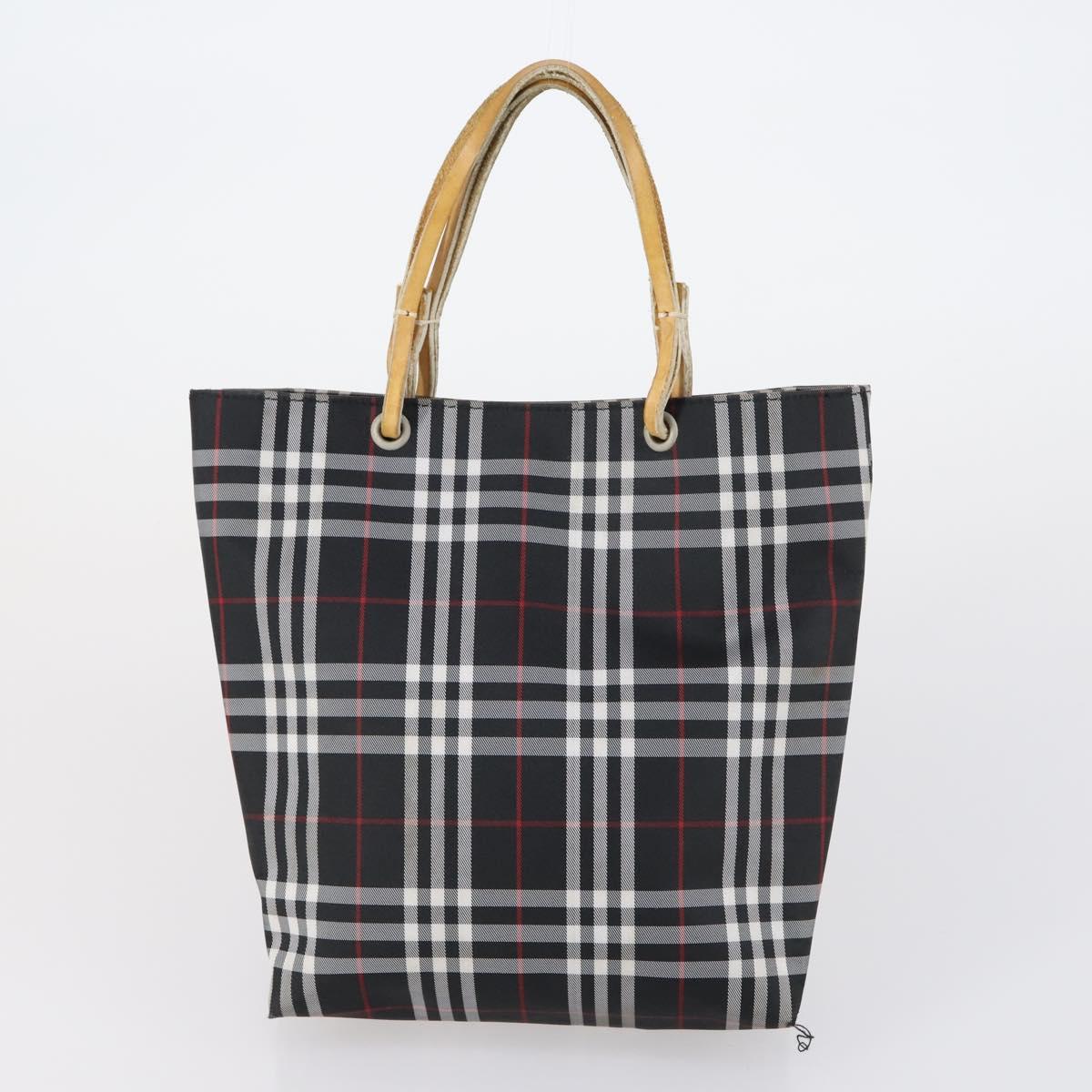 BURBERRY Burberry Nova Check Tote Bag Nylon 4 Set Beige Red black Auth bs30522