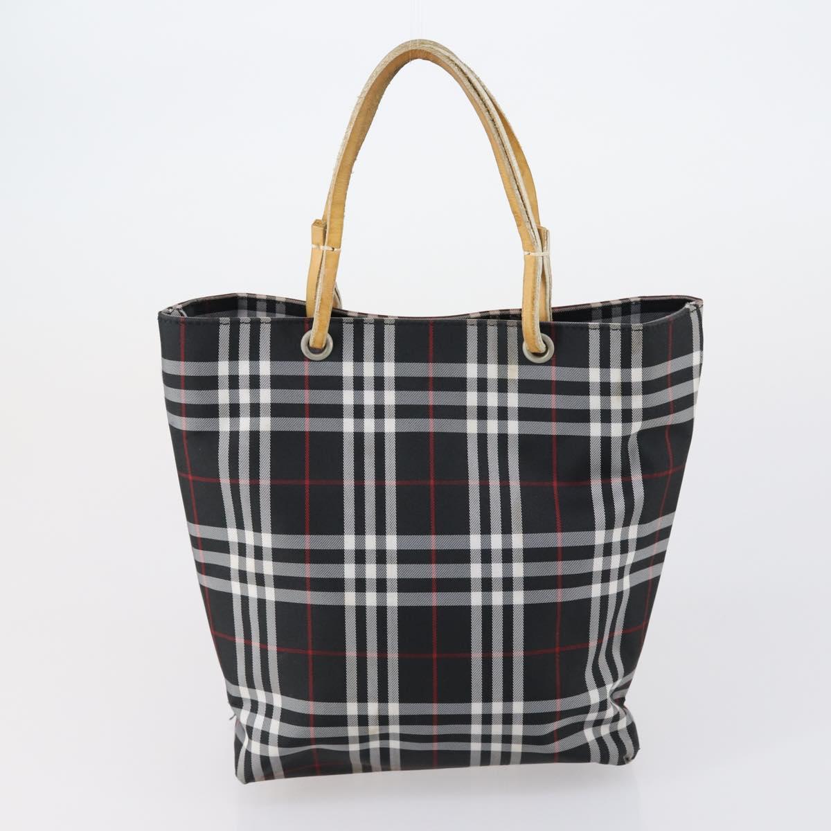 BURBERRY Burberry Nova Check Tote Bag Nylon 4 Set Beige Red black Auth bs30522