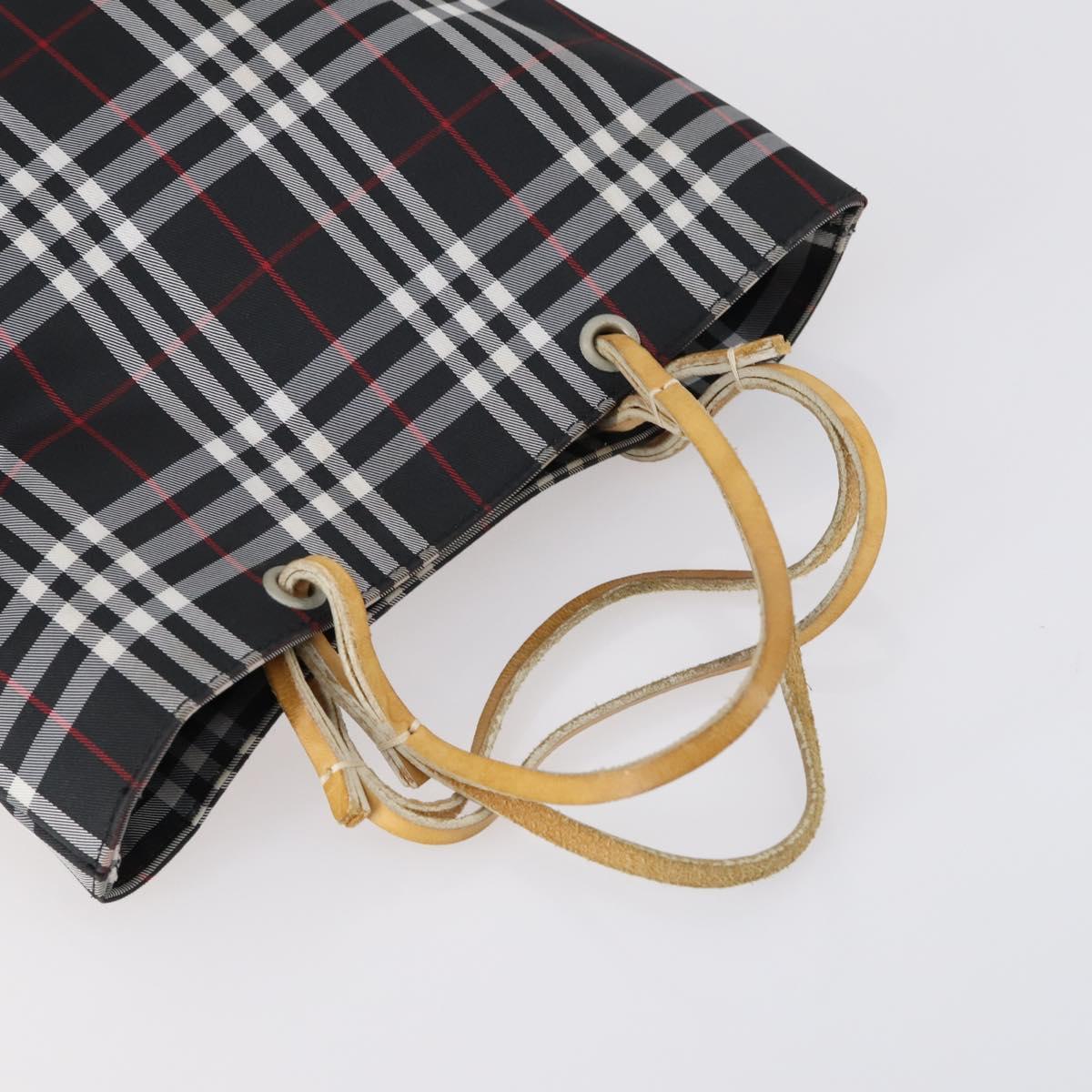 BURBERRY Burberry Nova Check Tote Bag Nylon 4 Set Beige Red black Auth bs30522