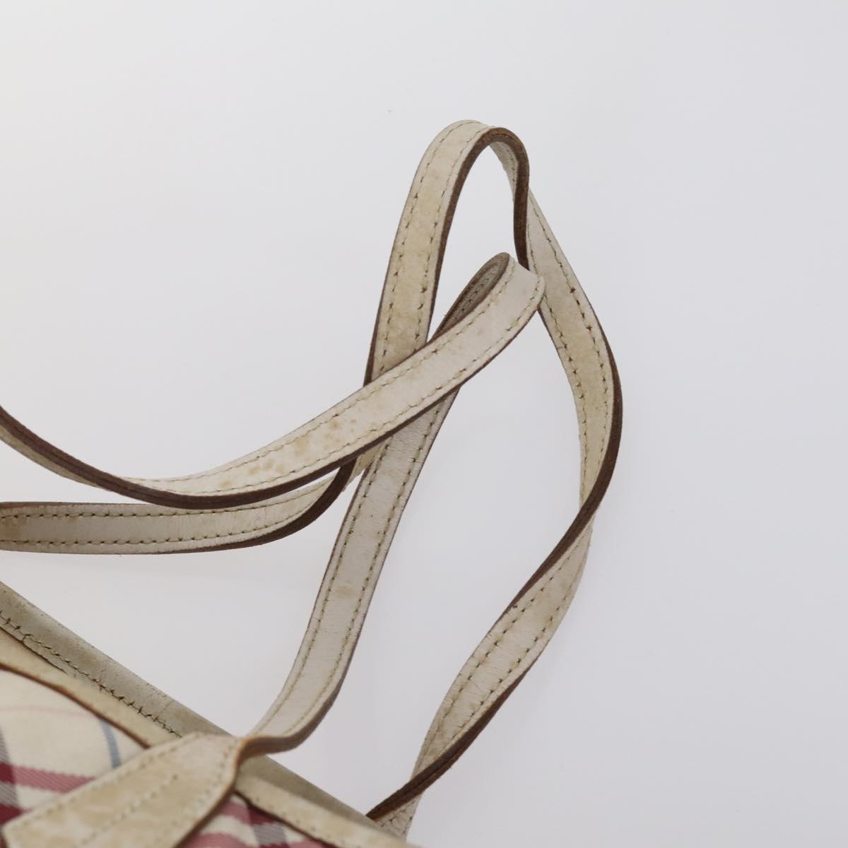 BURBERRY Burberry Nova Check Tote Bag Nylon 4 Set Beige Red black Auth bs30522