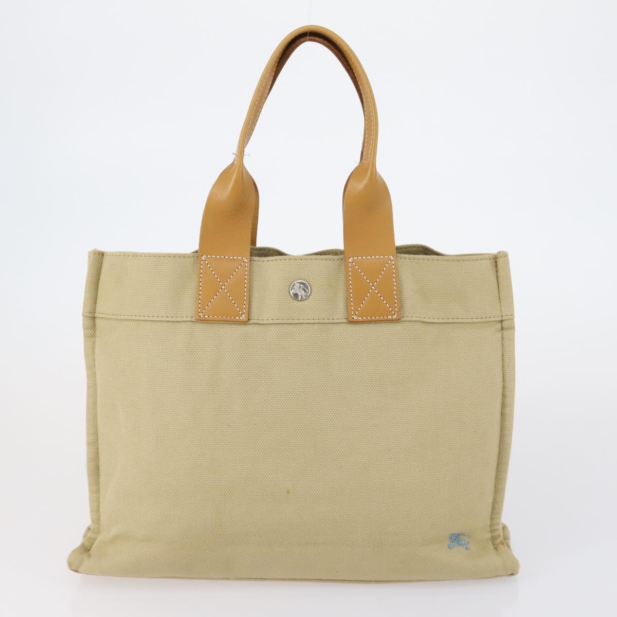 BURBERRY Burberry Nova Check Hand Bag Canvas PVC 4 Set Beige Red Auth bs30523