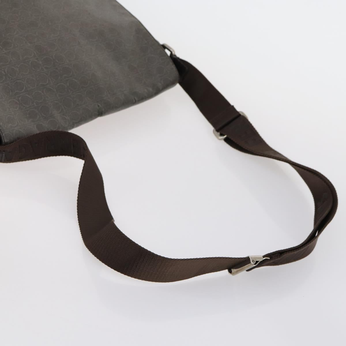 Salvatore Ferragamo Shoulder Bag Canvas 4 Set Pink Khaki white Auth bs30525