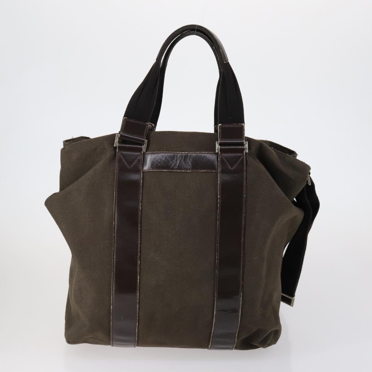 Salvatore Ferragamo Shoulder Bag Canvas 4 Set Pink Khaki white Auth bs30525