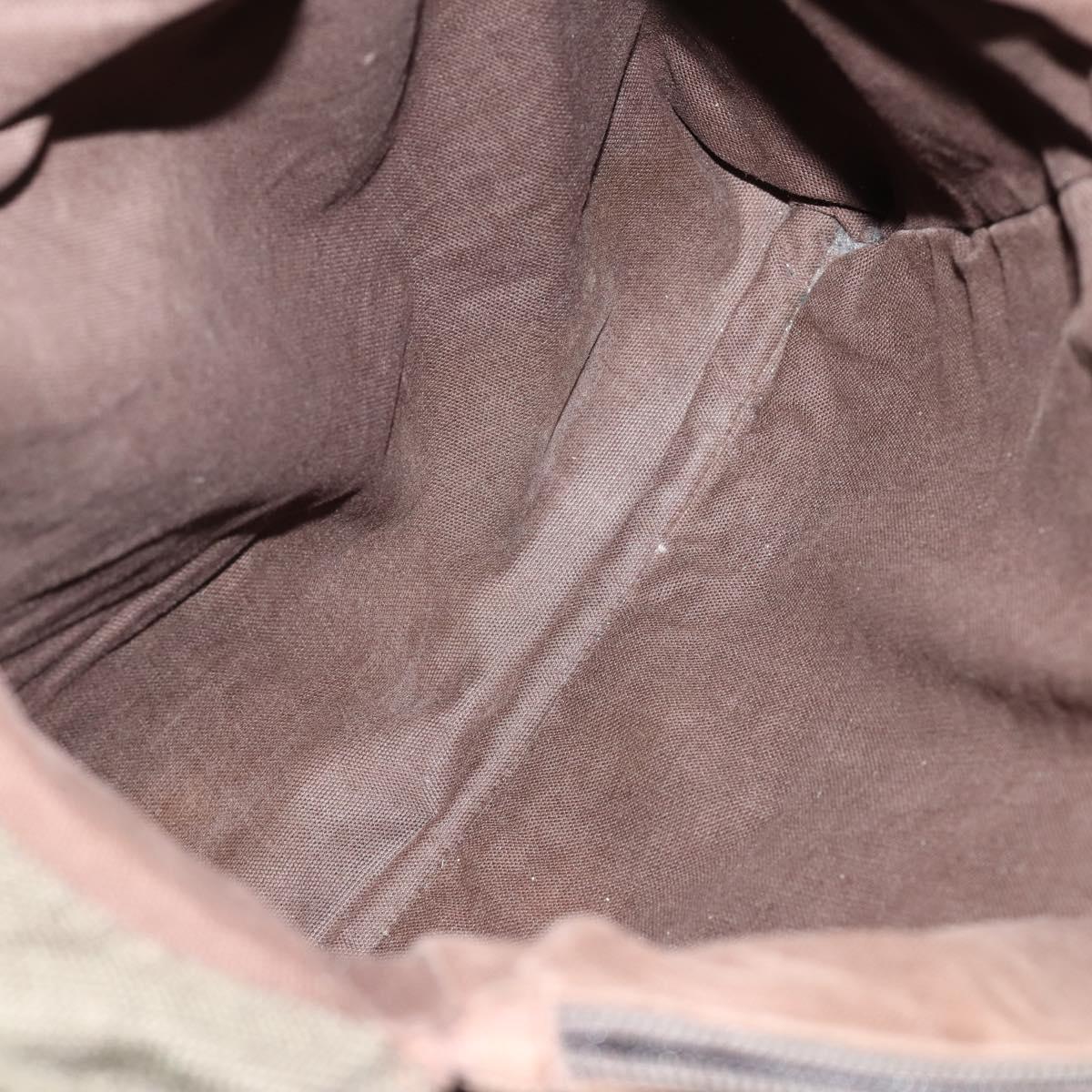 Salvatore Ferragamo Shoulder Bag Canvas 4 Set Pink Khaki white Auth bs30525