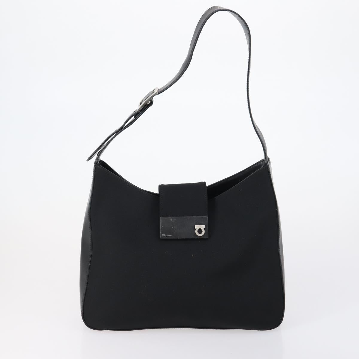 Salvatore Ferragamo Bag Leather Canvas Nylon 4 Set Black Red yellow Auth bs30526