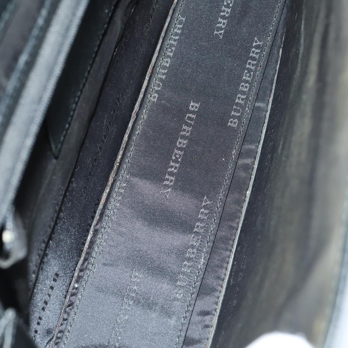 Salvatore Ferragamo Burberry Shoulder Bag Leather 4 Set Black Brown Auth bs30527