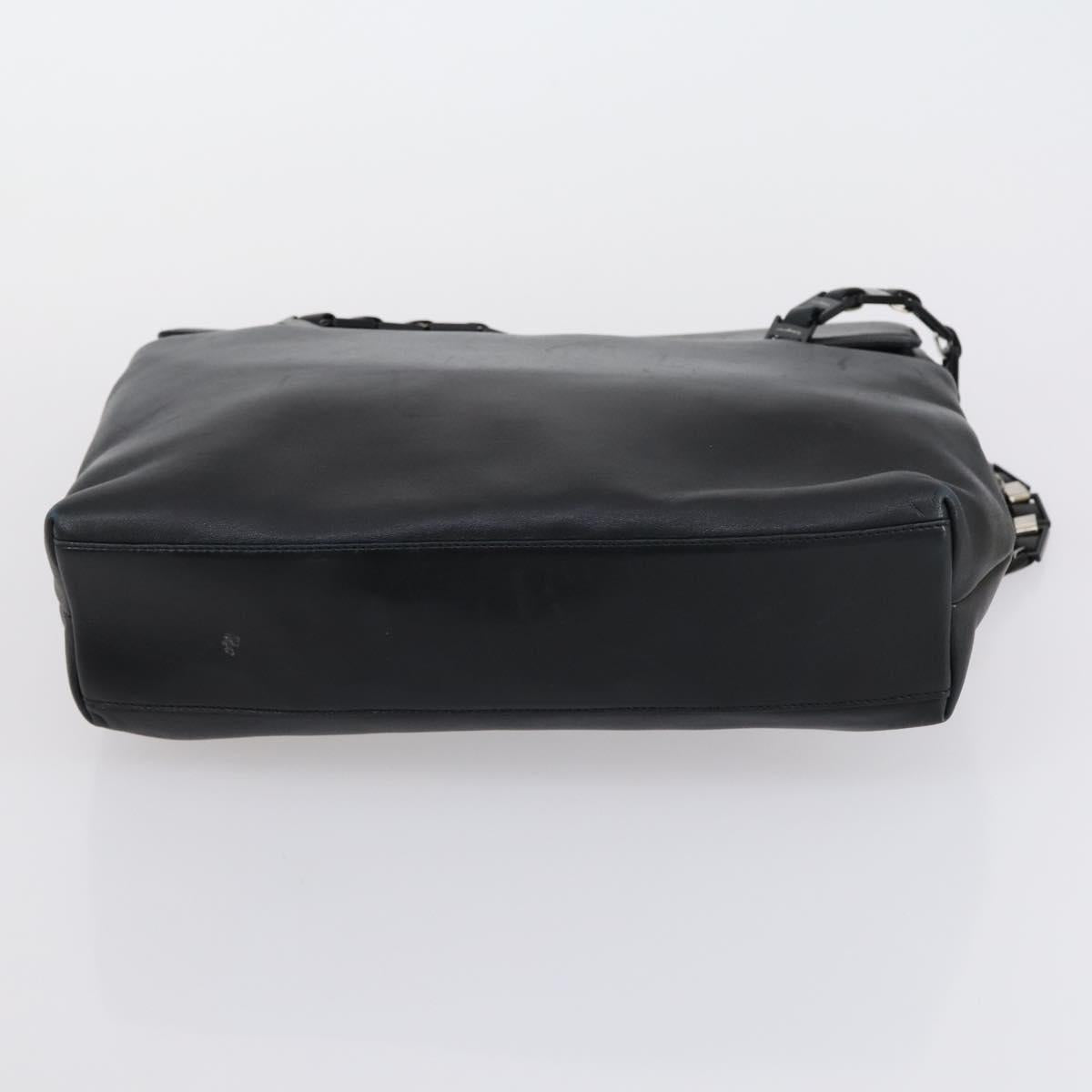 Salvatore Ferragamo Burberry Shoulder Bag Leather 4 Set Black Brown Auth bs30527