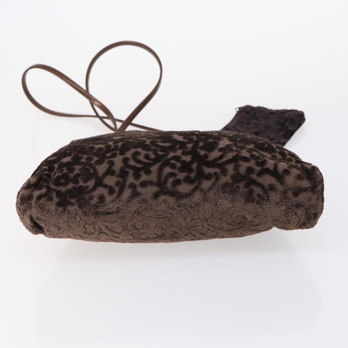 GIVENCHY Hand Bag Leather Nylon Canvas 5 Set Brown Black purple Auth bs30528