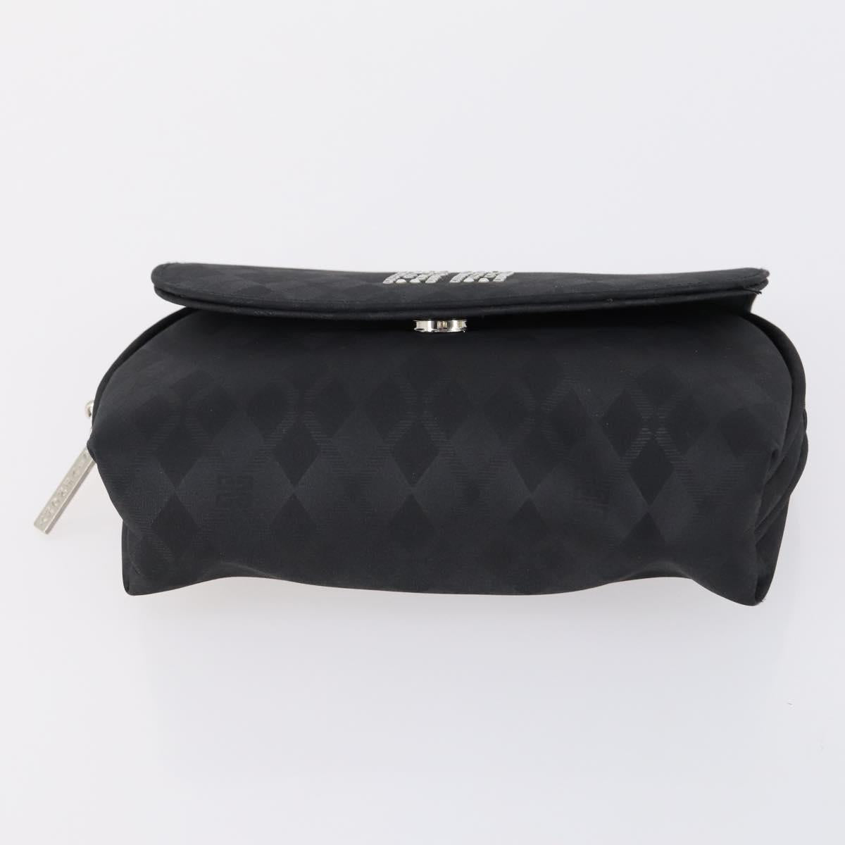 GIVENCHY Hand Bag Leather Nylon Canvas 5 Set Brown Black purple Auth bs30528