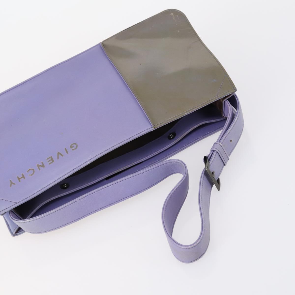 GIVENCHY Hand Bag Leather Nylon Canvas 5 Set Brown Black purple Auth bs30528