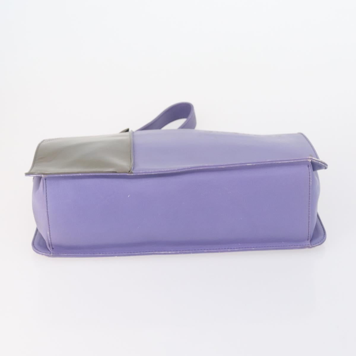 GIVENCHY Hand Bag Leather Nylon Canvas 5 Set Brown Black purple Auth bs30528