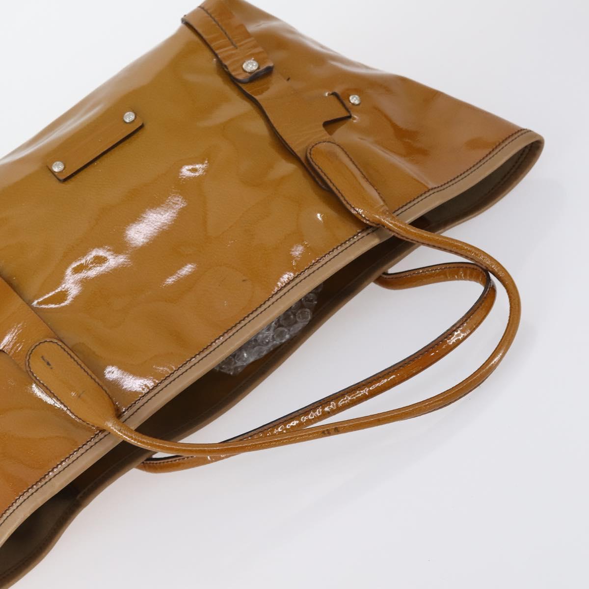 Salvatore Ferragamo Tote Bag PVC Nylon Leather 4 Set Brown Black Auth bs30529