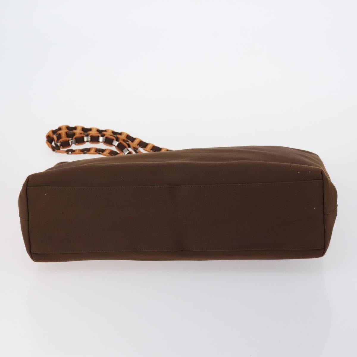 Salvatore Ferragamo Tote Bag PVC Nylon Leather 4 Set Brown Black Auth bs30529