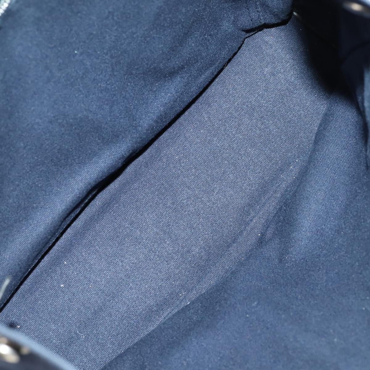 HERMES Tote Bag Canvas 4 Set Black Navy khaki Auth bs30530