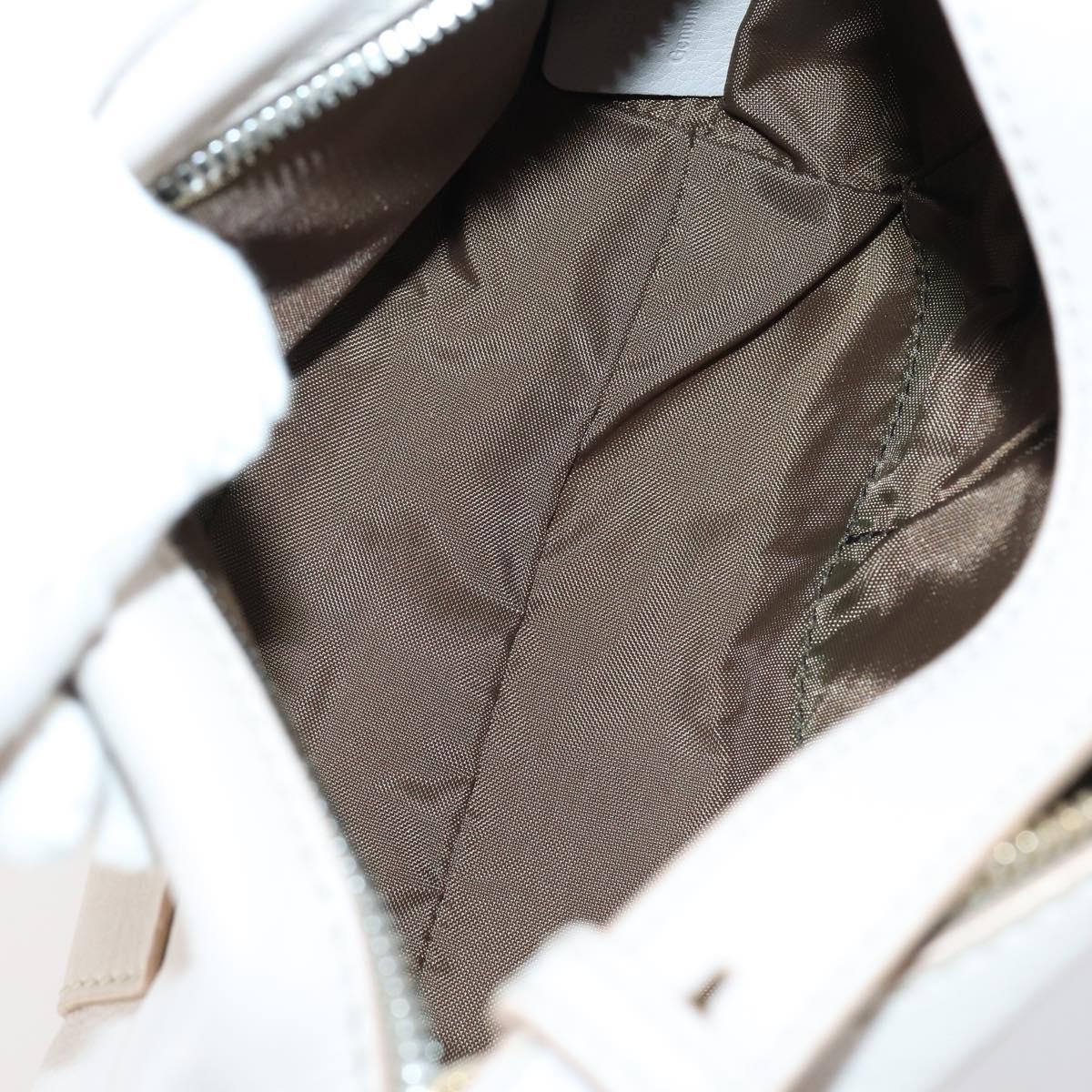 BALLY Shoulder Bag Nylon Leather 4 Set Beige Black Auth bs30531