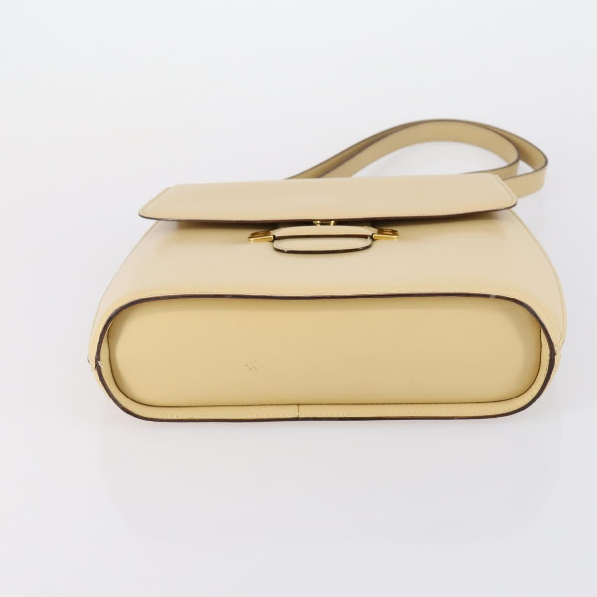 BALLY Shoulder Bag Nylon Leather 4 Set Beige Black Auth bs30531