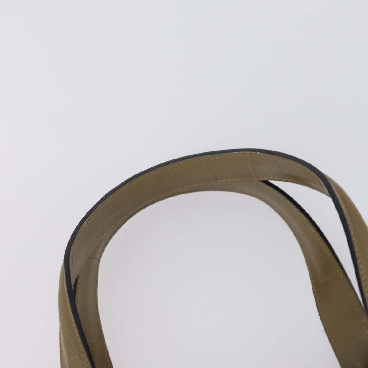 BALLY Shoulder Bag Nylon Leather 4 Set Beige Black Auth bs30531