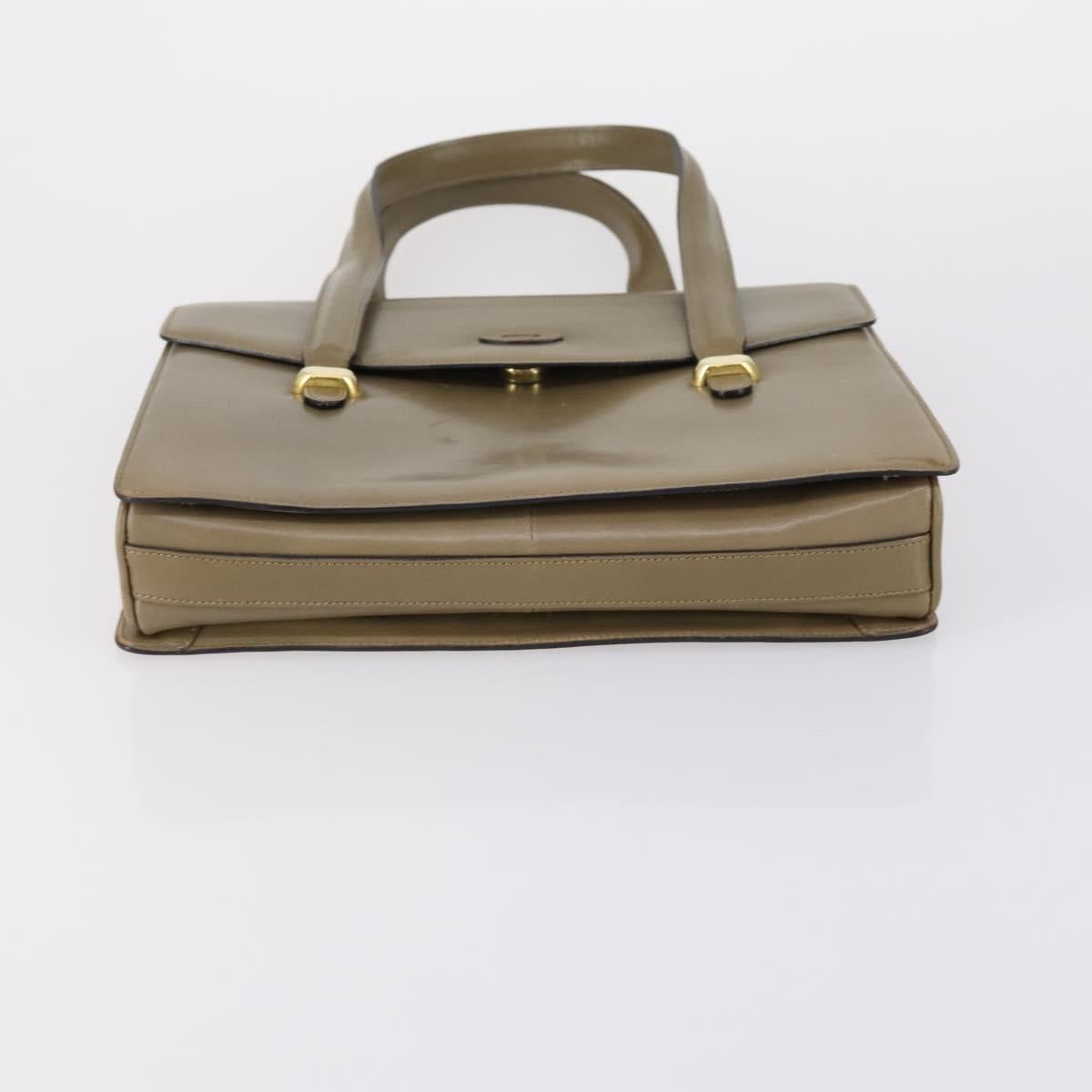 BALLY Shoulder Bag Nylon Leather 4 Set Beige Black Auth bs30531