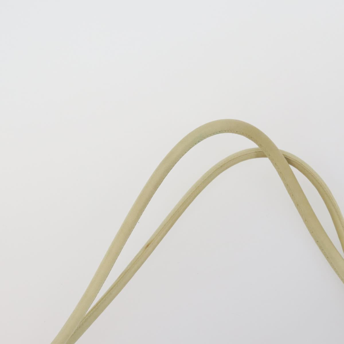 PRADA Tote Bag Nylon Leather 3 Set Beige Black Auth bs30533