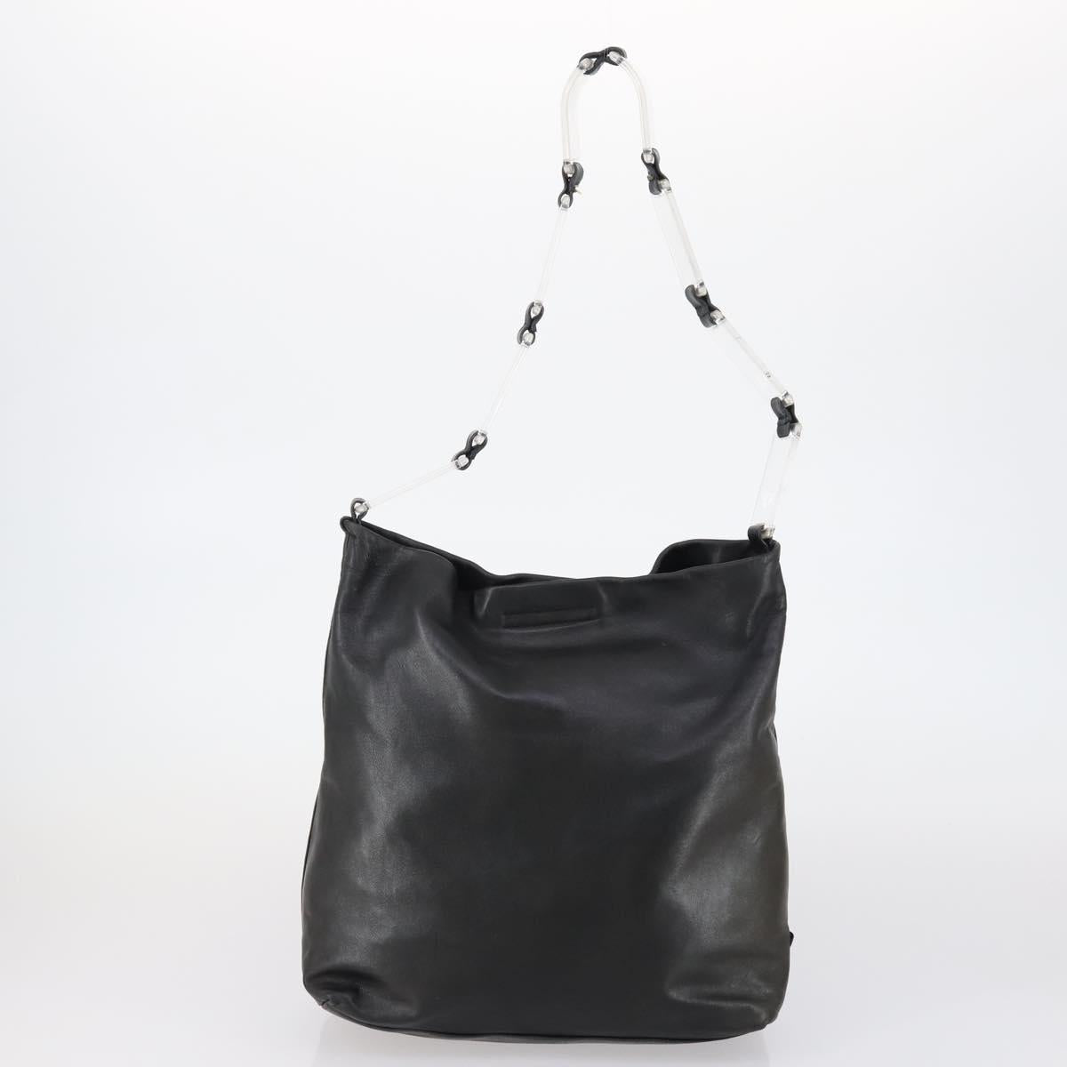 PRADA Tote Bag Nylon Leather 3 Set Beige Black Auth bs30533