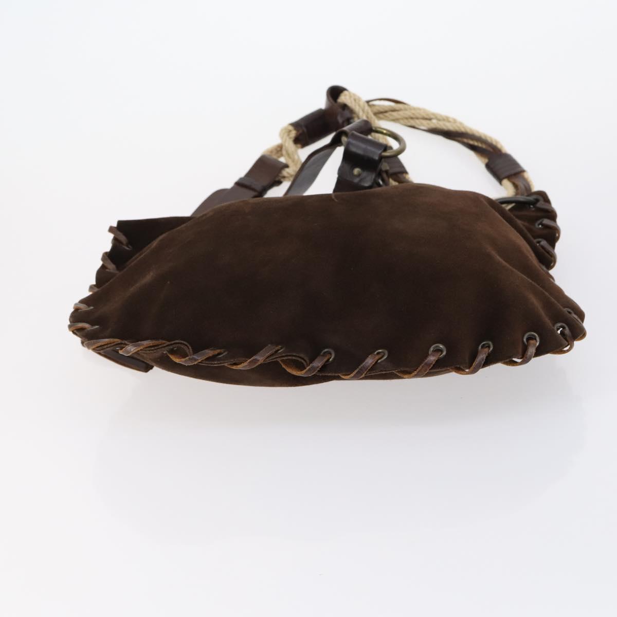 BOTTEGA VENETA Shoulder Bag Suede Nylon PVC 4 Set Beige Black Green Auth bs30535